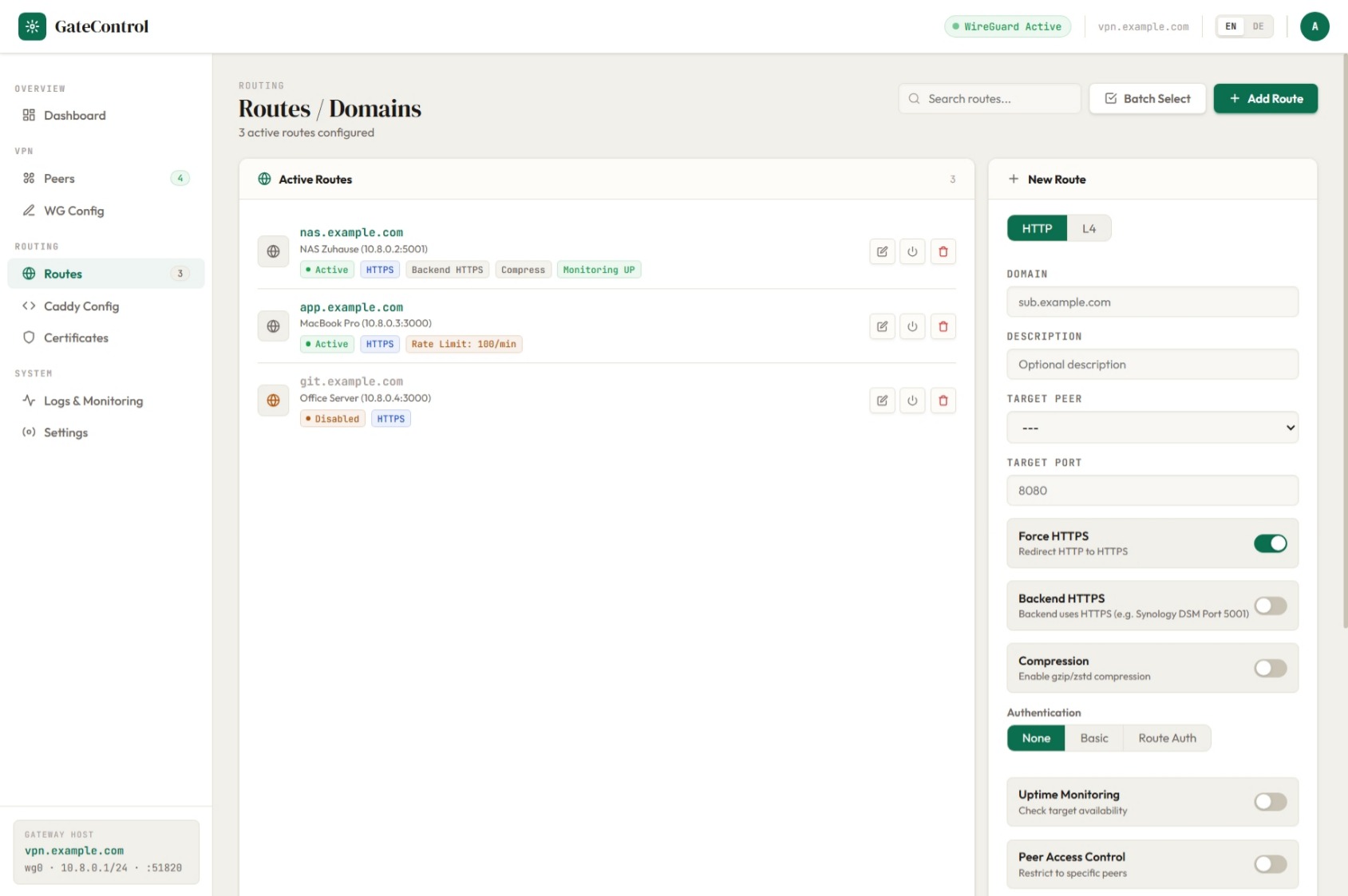GateControl - Server